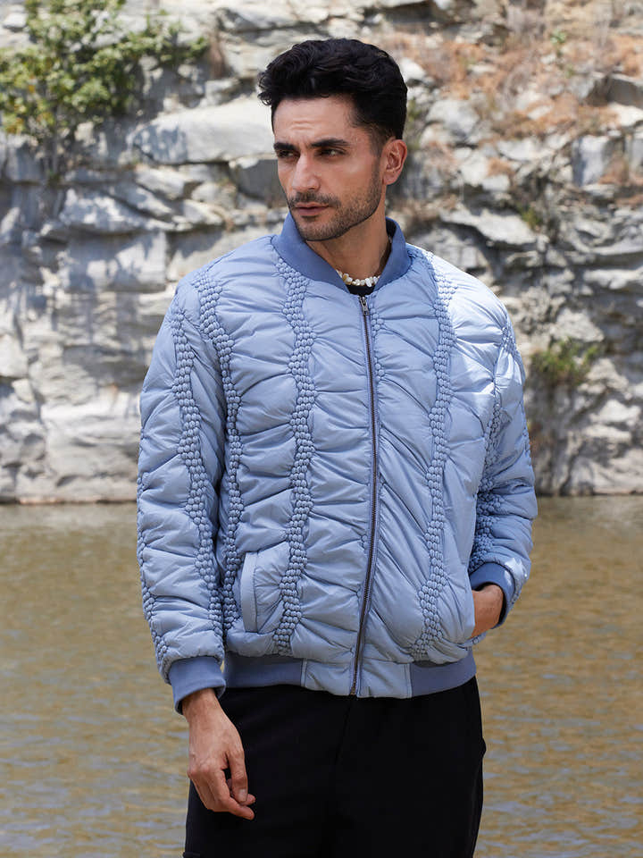 Braided Crease Puffer Jacket