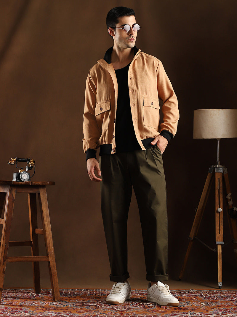Tactile-Utility Bomber Jacket