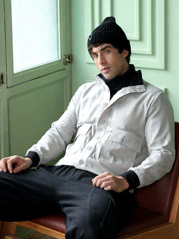 Tactile-Utility Bomber Jacket