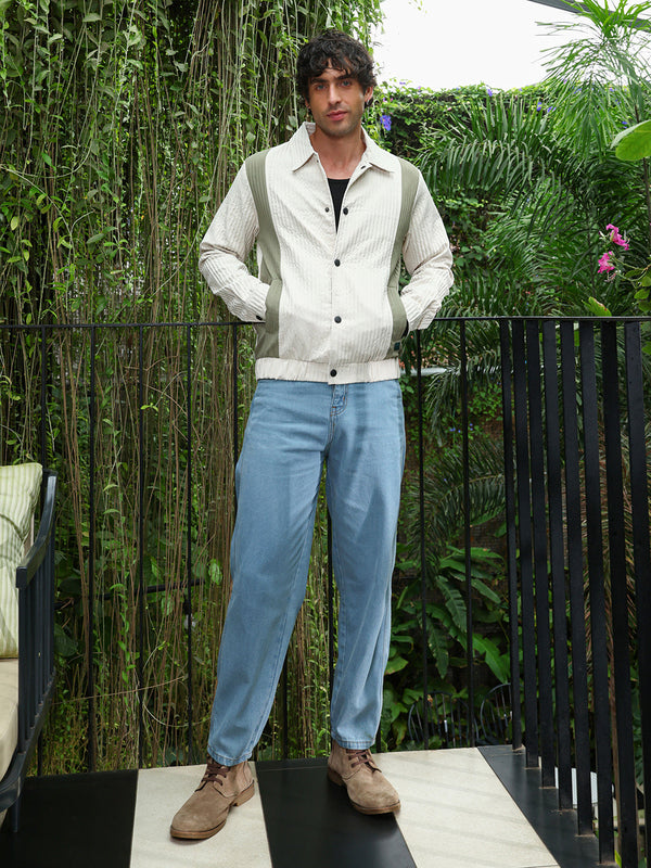 Panelled Crease-Tactile Jacket