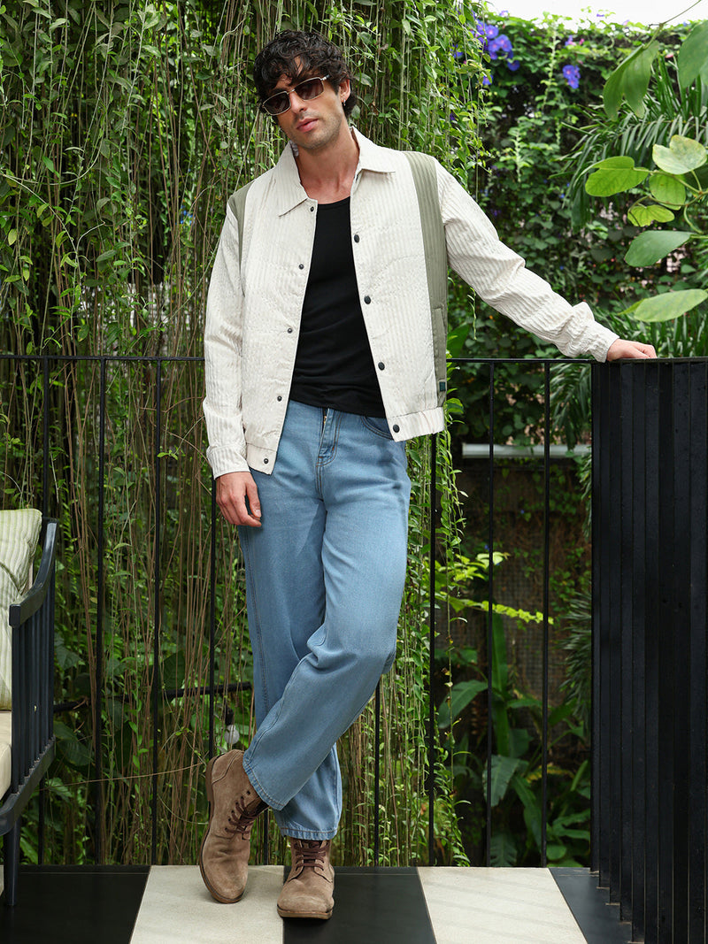 Panelled Crease-Tactile Jacket