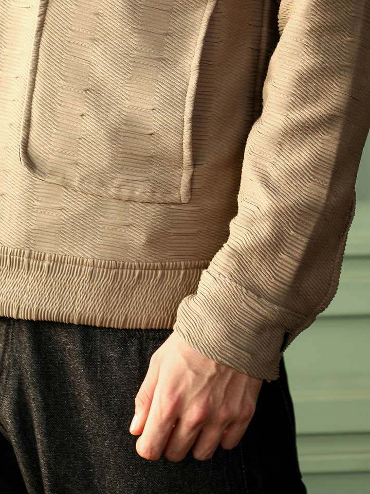 Ruche-Tactile Panelled Jacket