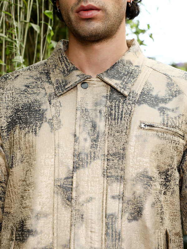 Reptilia-Jacquard Bomber Jacket