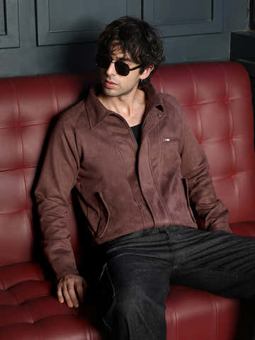 Suede Bomber Jacket