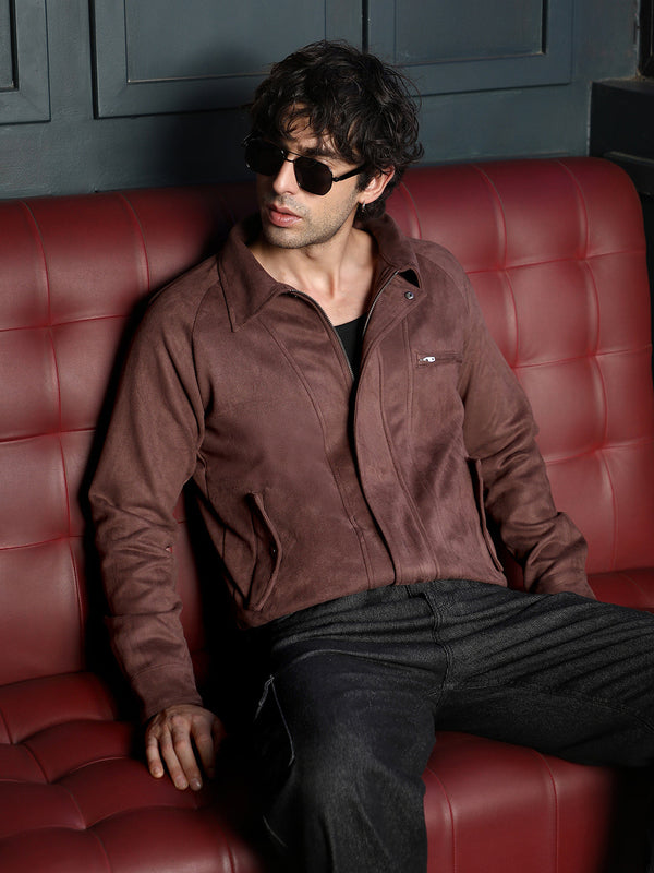 Suede Bomber Jacket