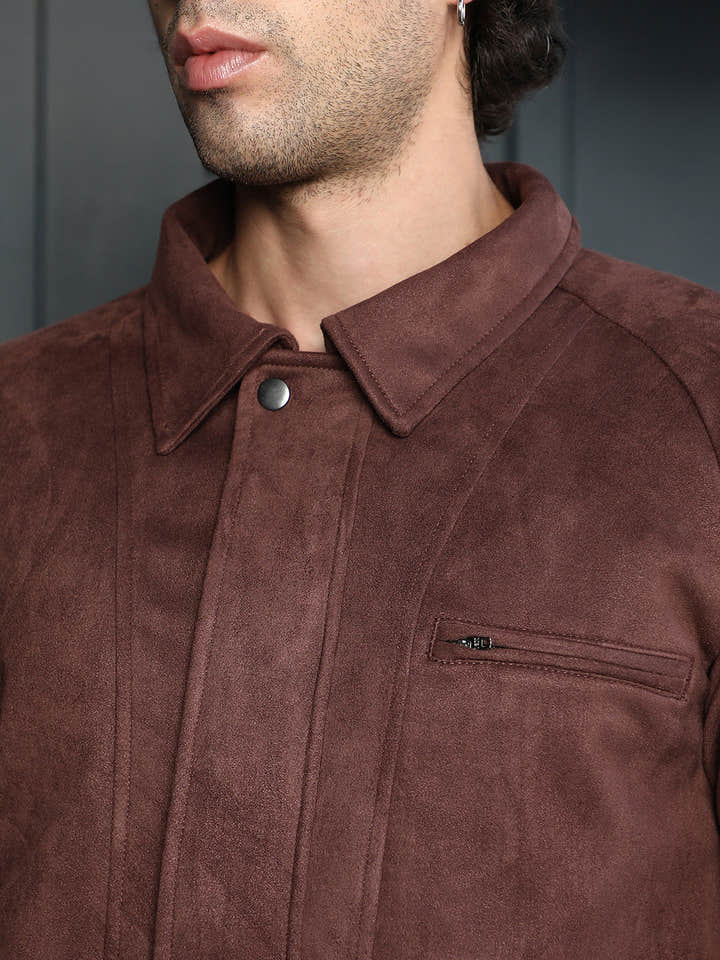 Suede Bomber Jacket