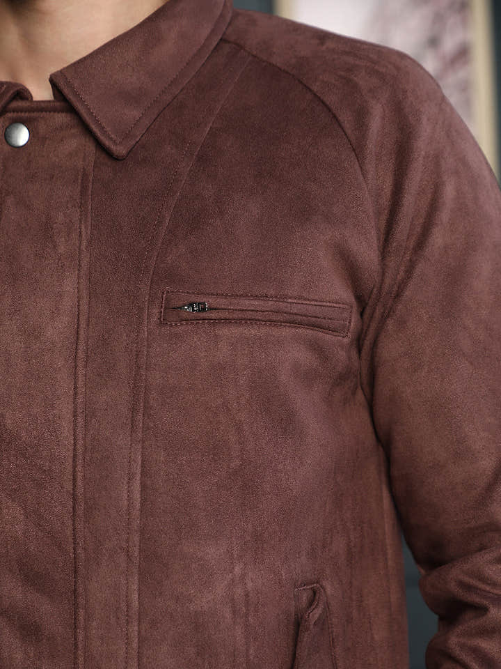 Suede Bomber Jacket