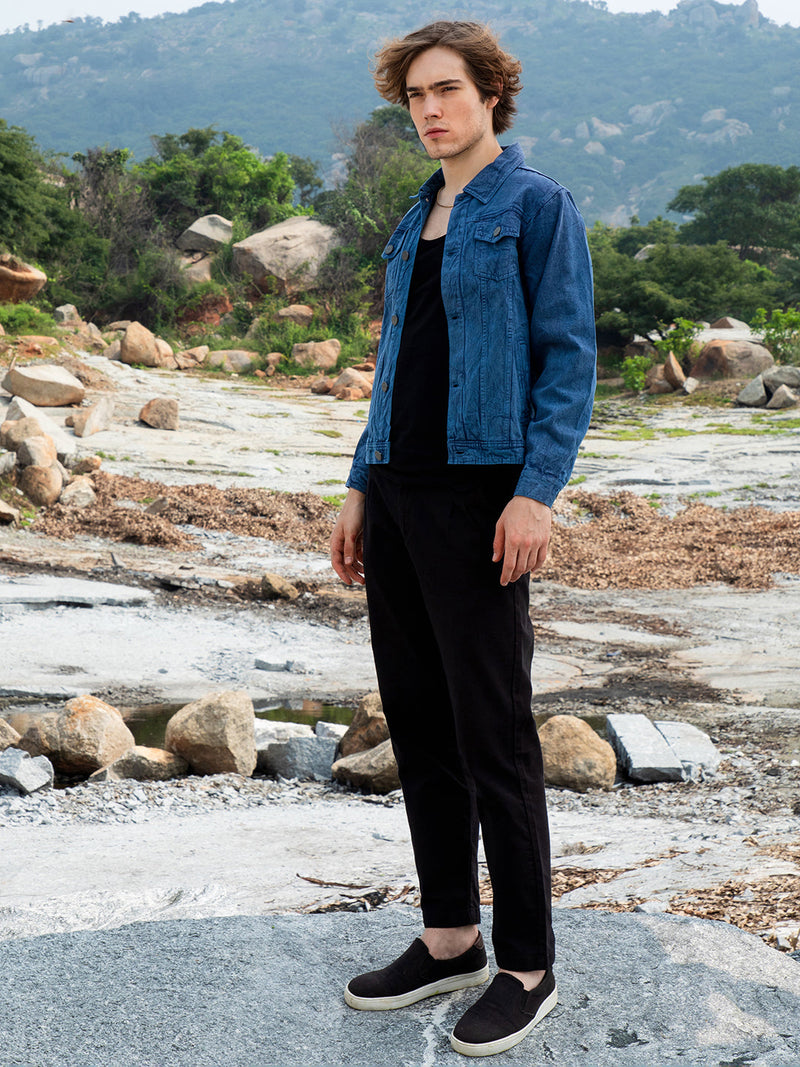 Medium-Wash Denim Jacket