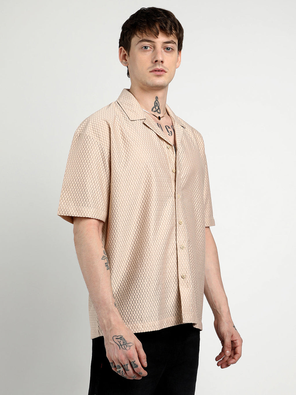 Oversized Honeycomb Shirt