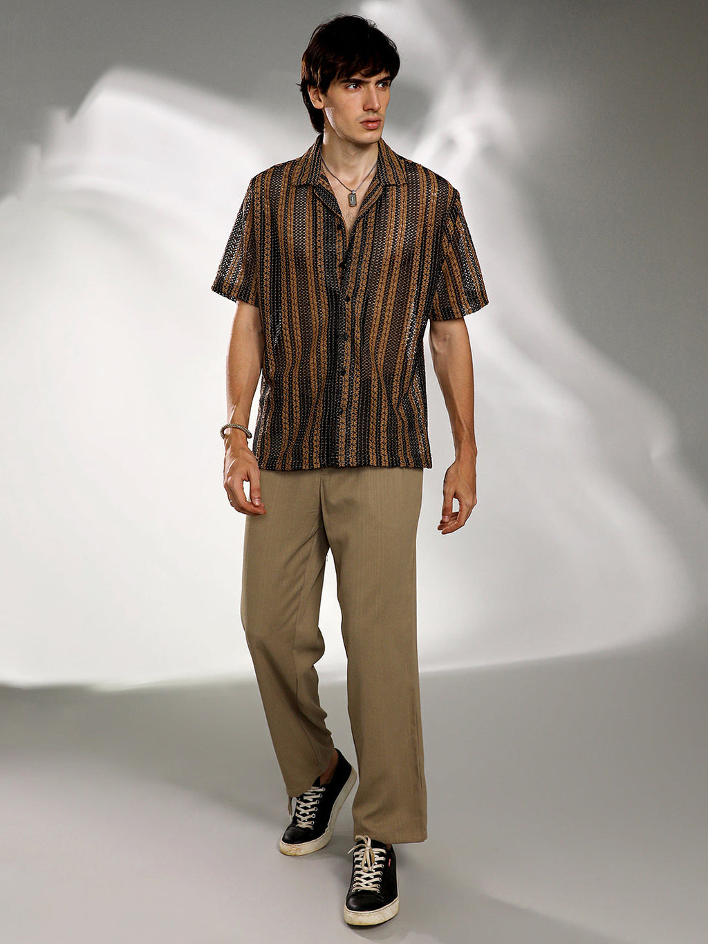 Multitrack Knit Oversized Shirt