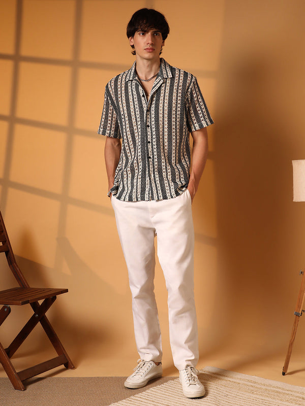 Multitrack Knit Oversized Shirt