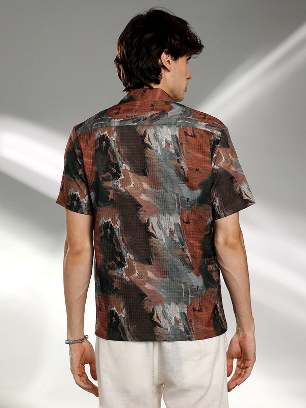 Abstract Utility Oversized Shirt