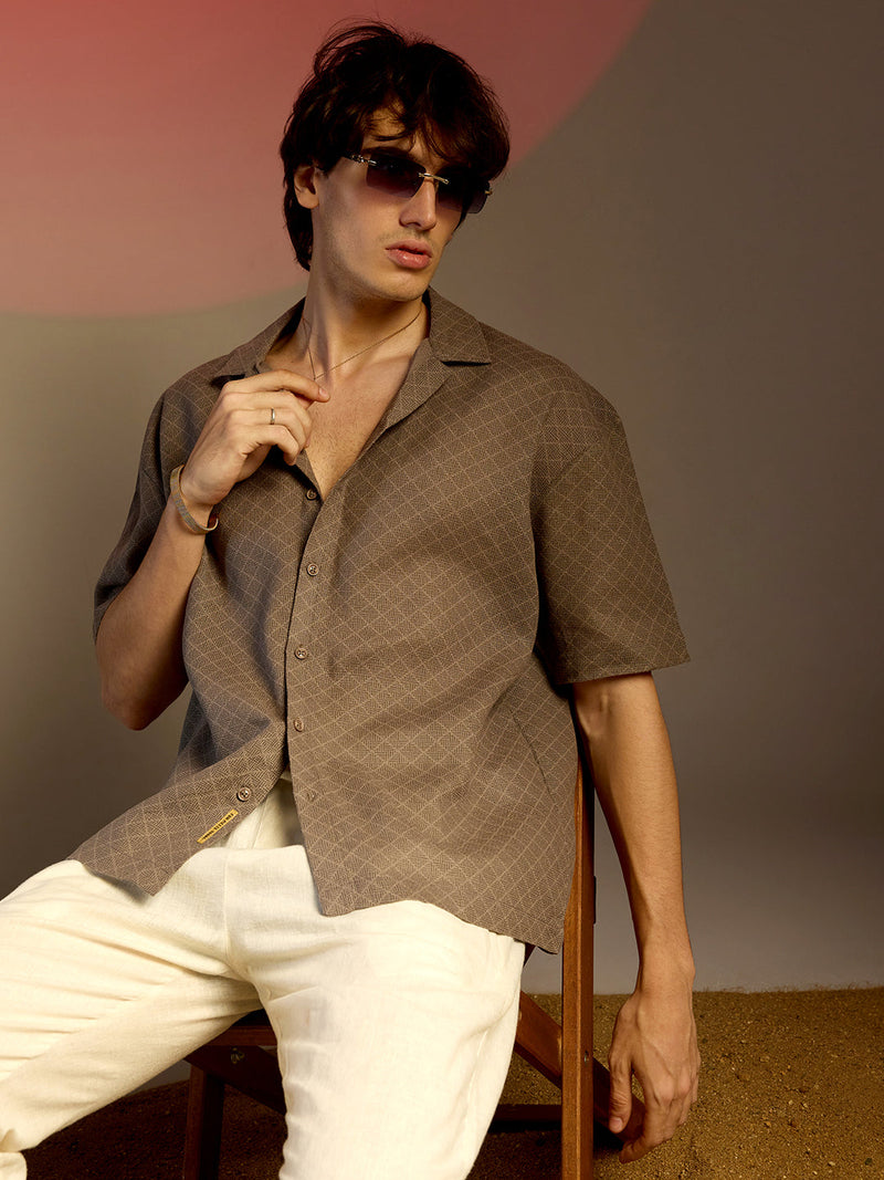 Quad-Lined Oversized Shirt