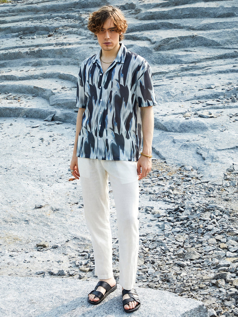 Strokes Mesh Oversized Shirt