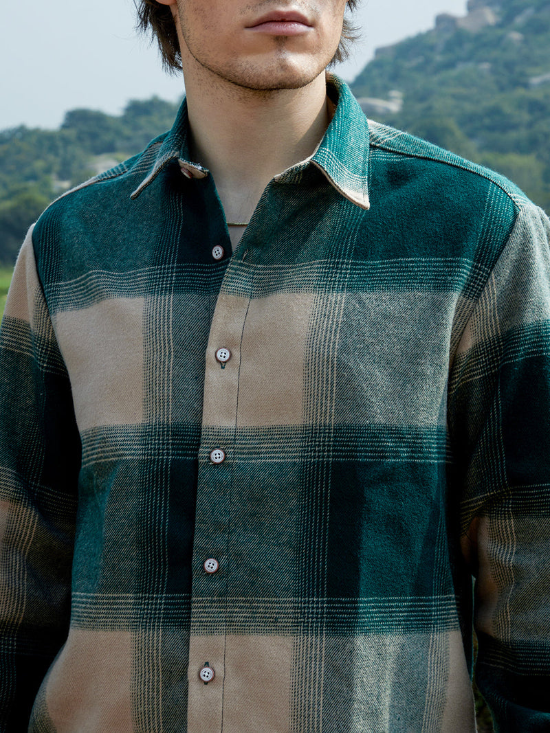 Vignette-Checkered Oversized Shirt