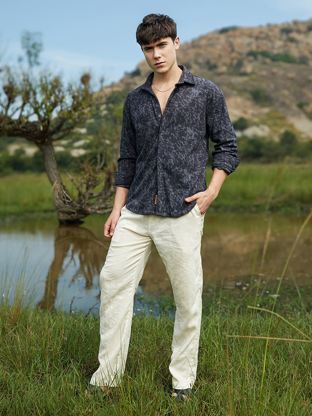 Faded Corduroy Oversized Shirt