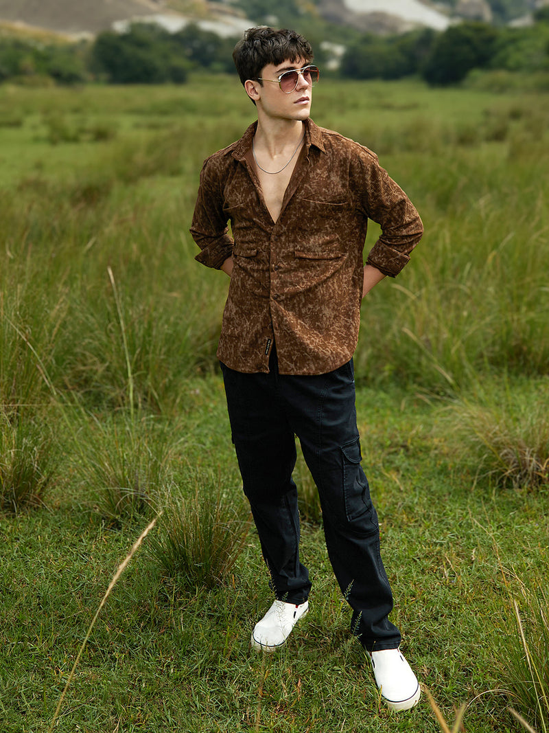Faded Corduroy Oversized Shirt