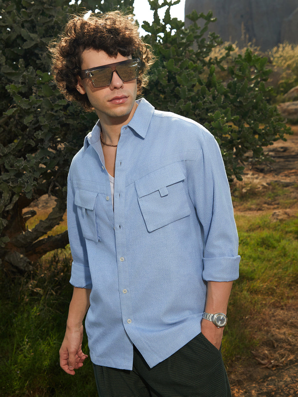 Modular-Utility Oversized Shirt