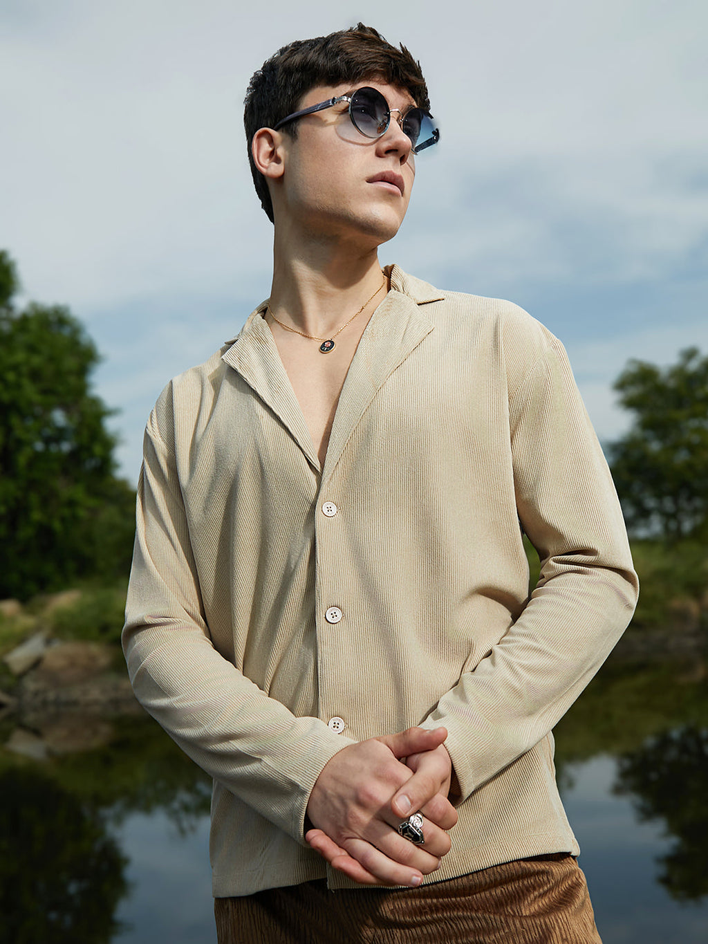 Ribbed Oversized Shirt