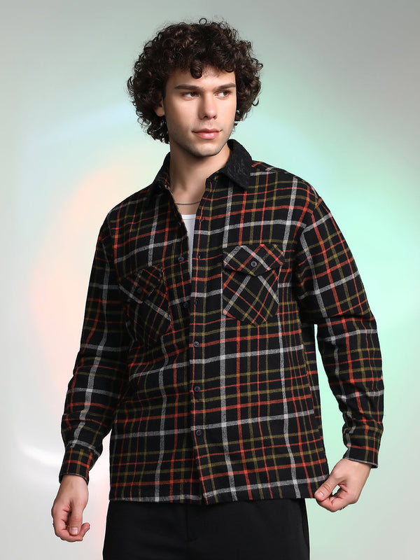 Plaid Utility Oversized Shirt