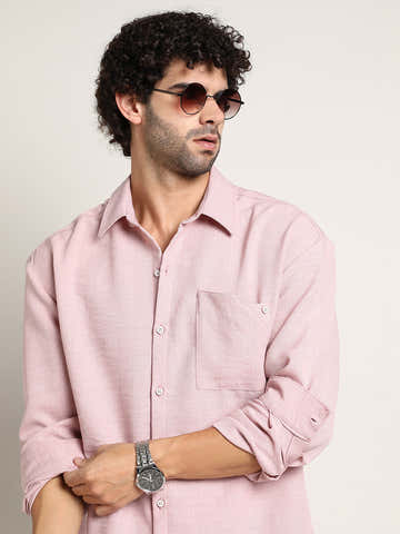 Modular Solid Oversized Shirt