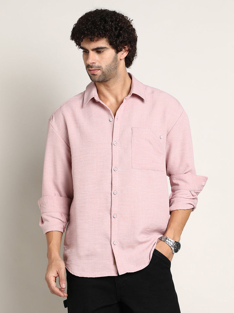 Modular Solid Oversized Shirt