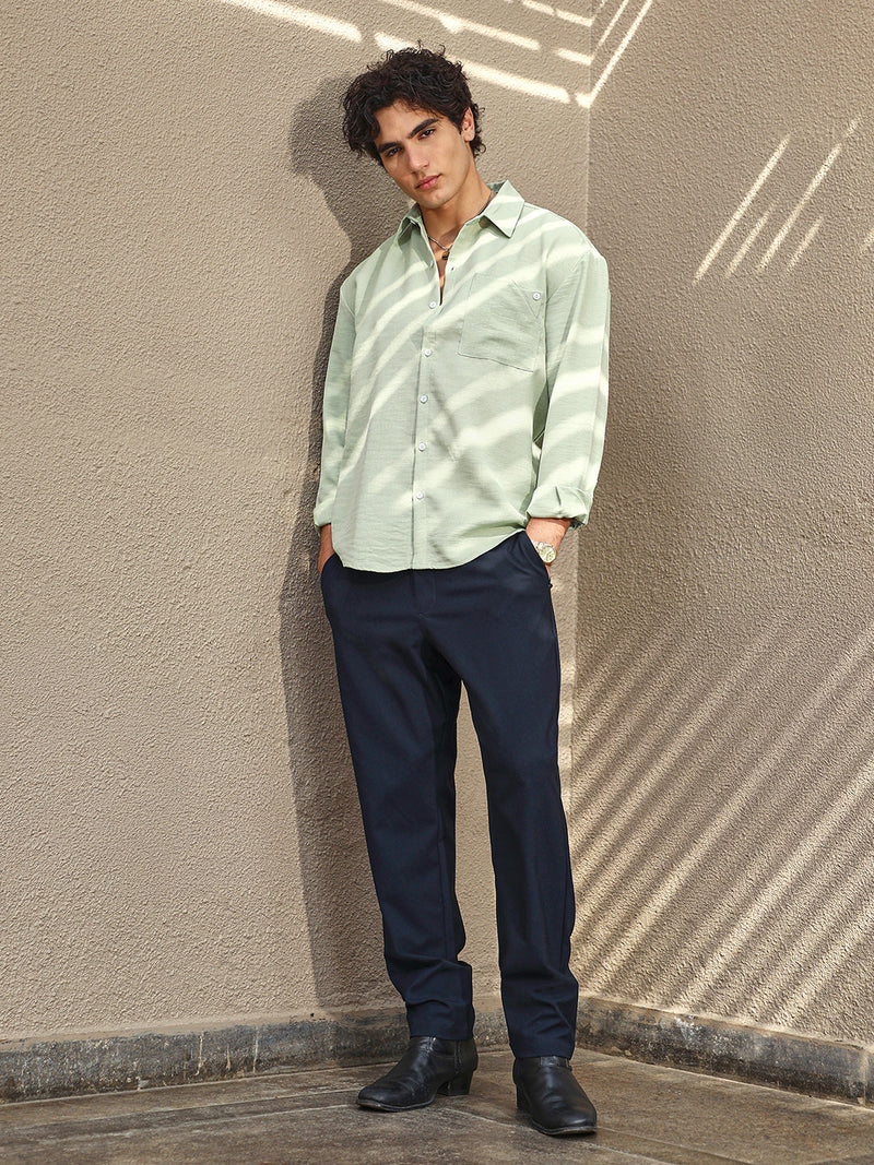 Modular Solid Oversized Shirt