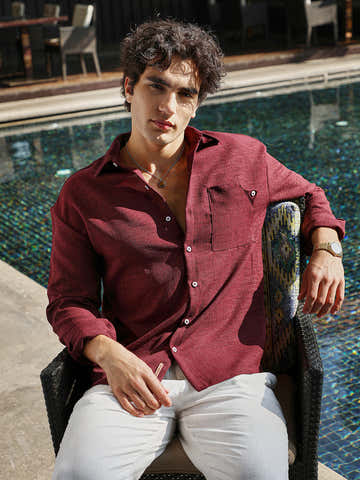 Modular Solid Oversized Shirt