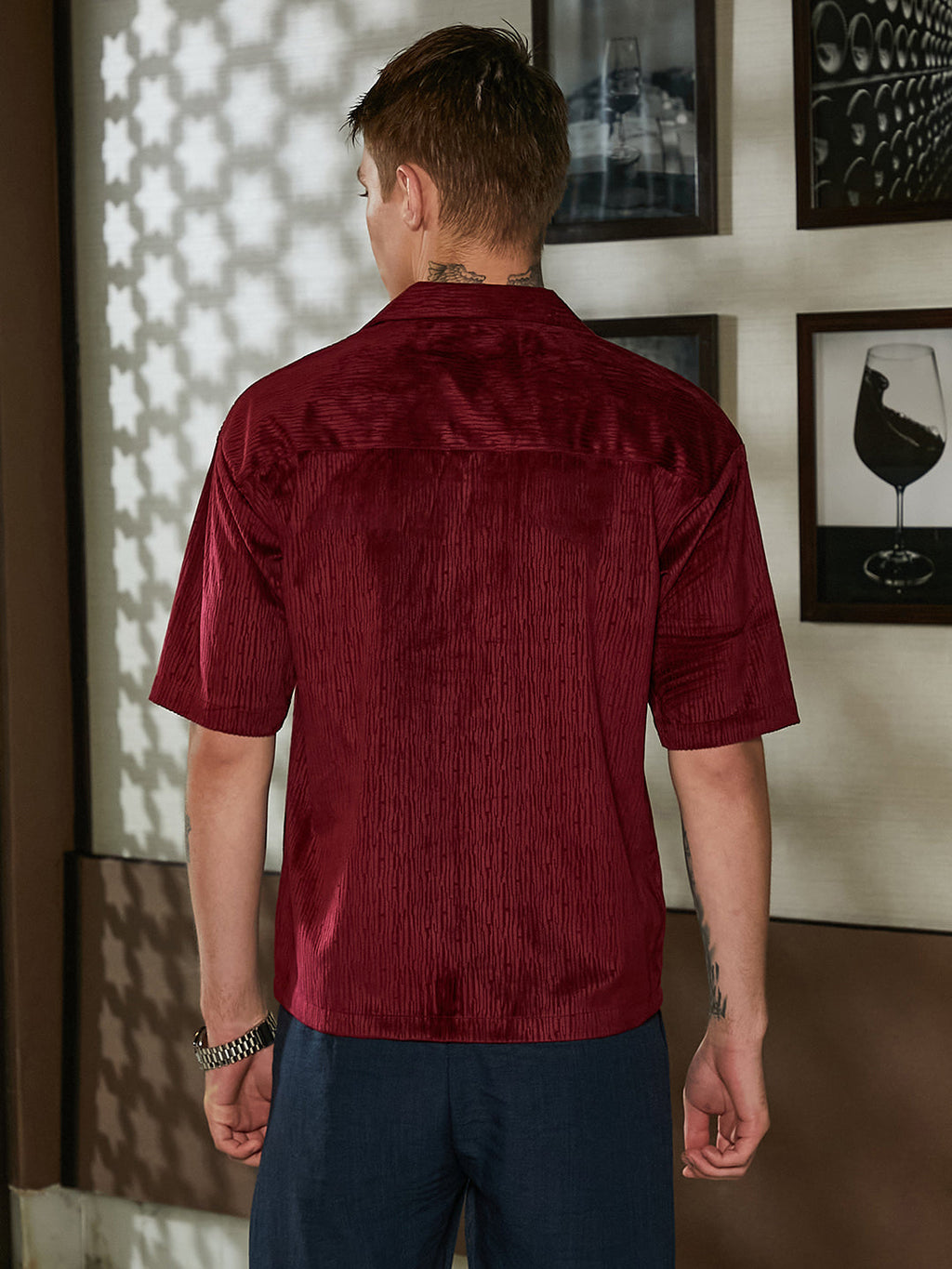 Veined Utility Oversized Shirt