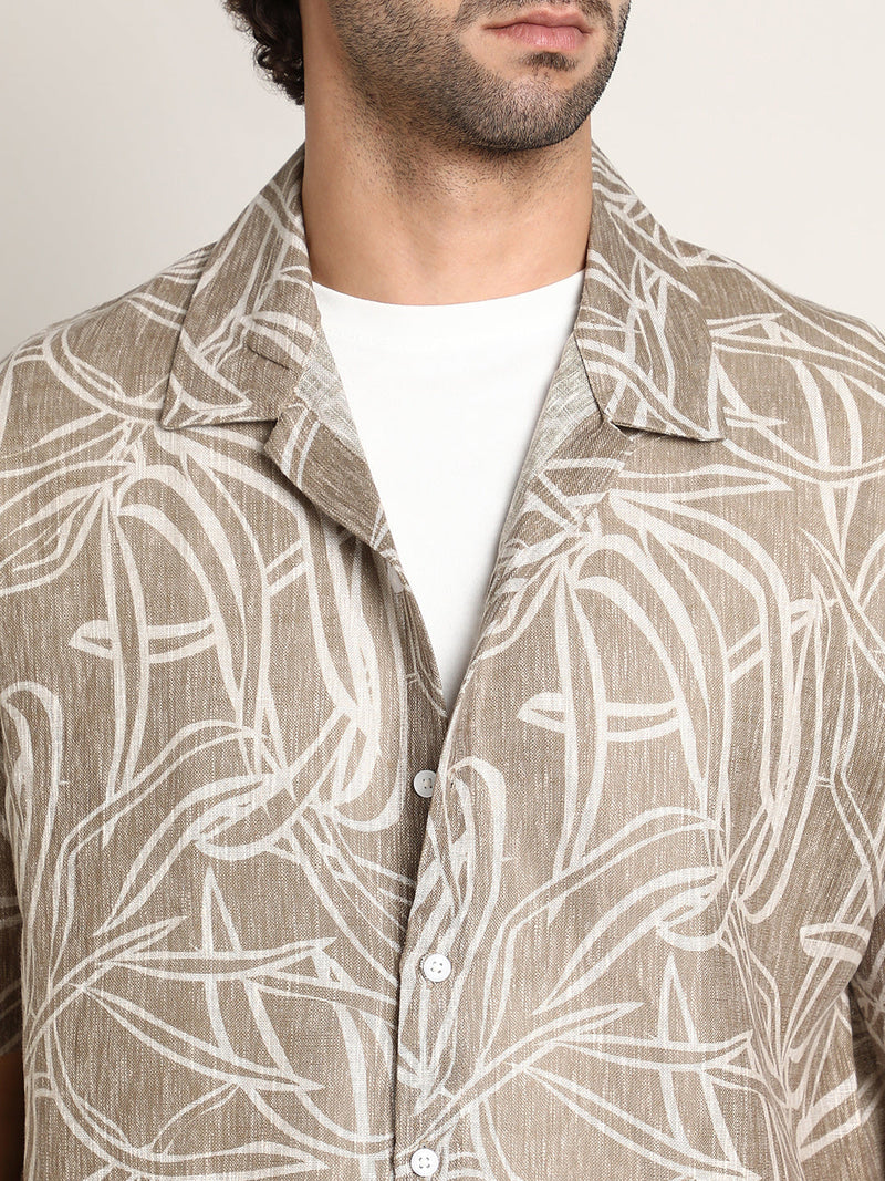 Vine-Lines Resort Oversized Shirt