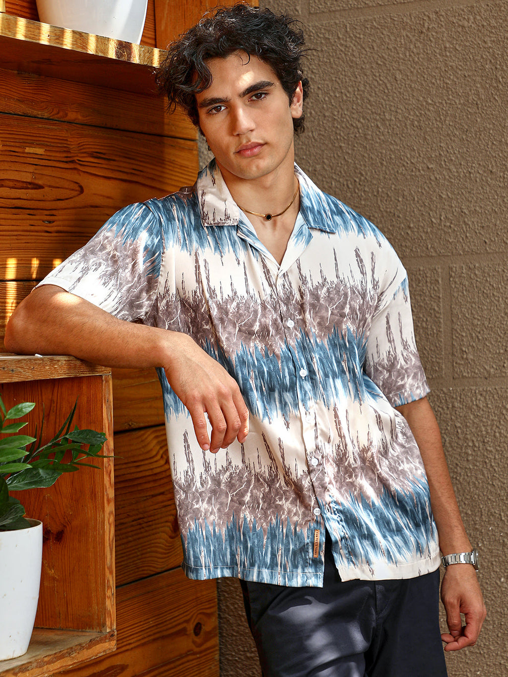 Indie Satin Oversized Shirt