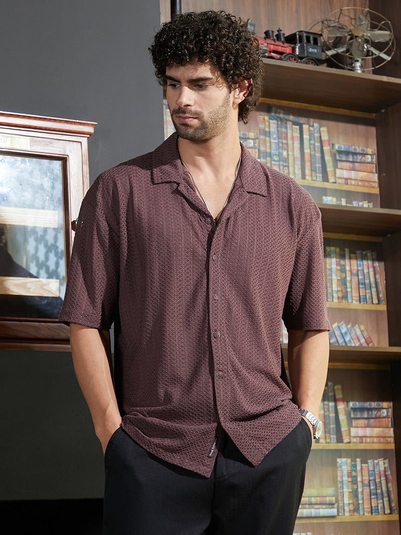 Zigzag-Helix Resort Oversized Shirt