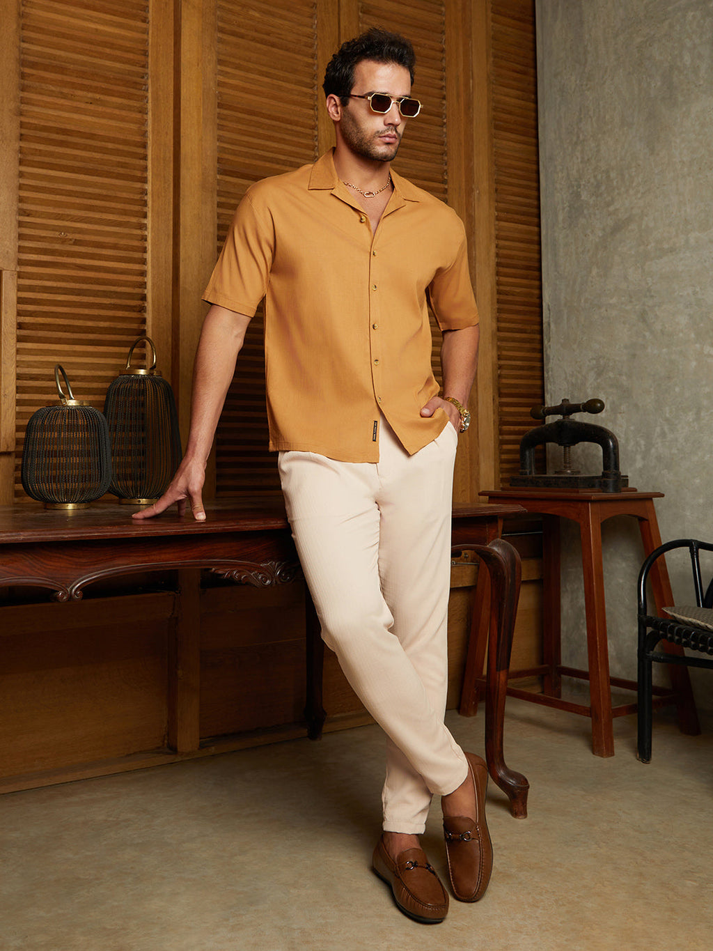 Solid Resort Oversized Shirt
