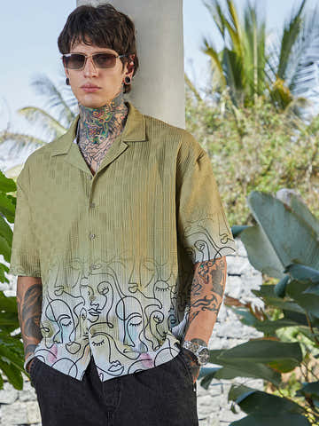 Faces-Ombre Oversized Shirt