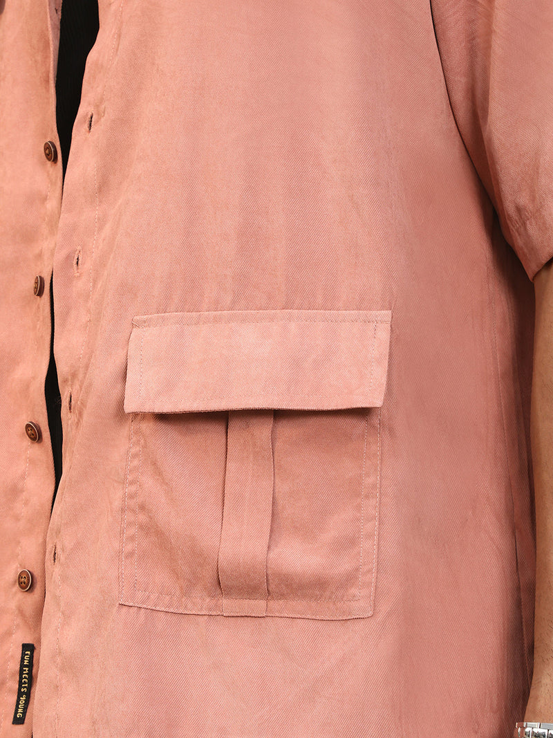 Modular-Utility Cuban Oversized Shirt