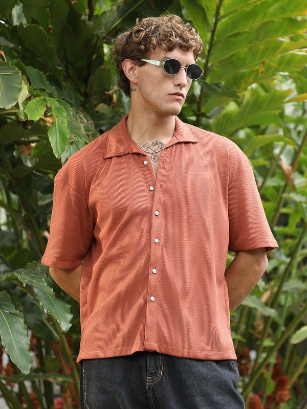 Waffle-Knit Shirt