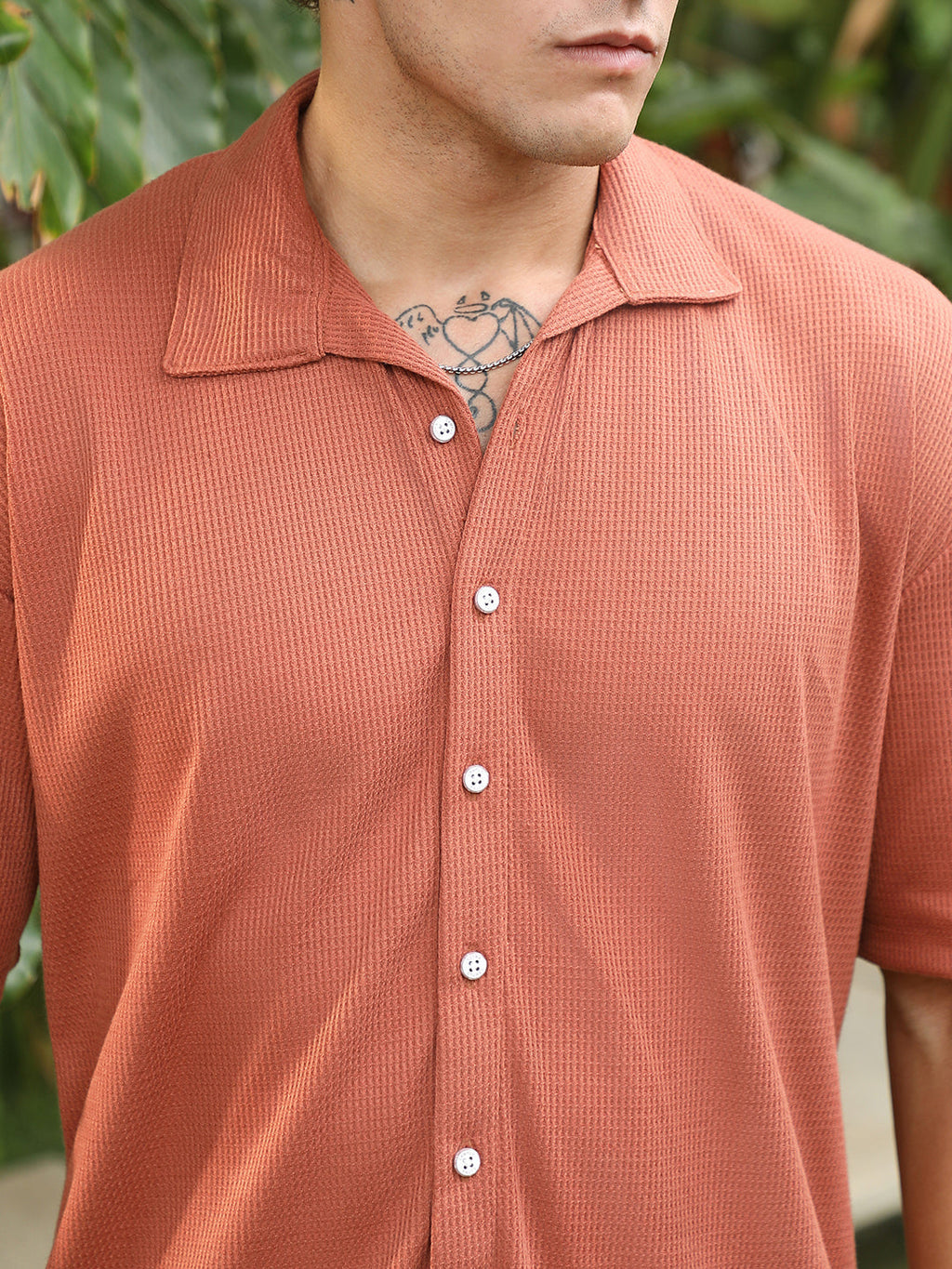 Waffle-Knit Shirt