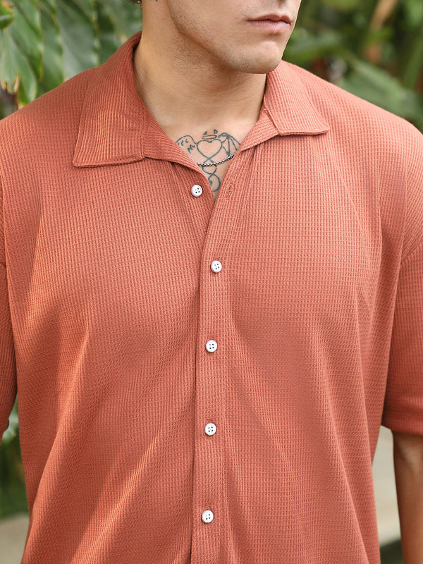 Waffle-Knit Shirt