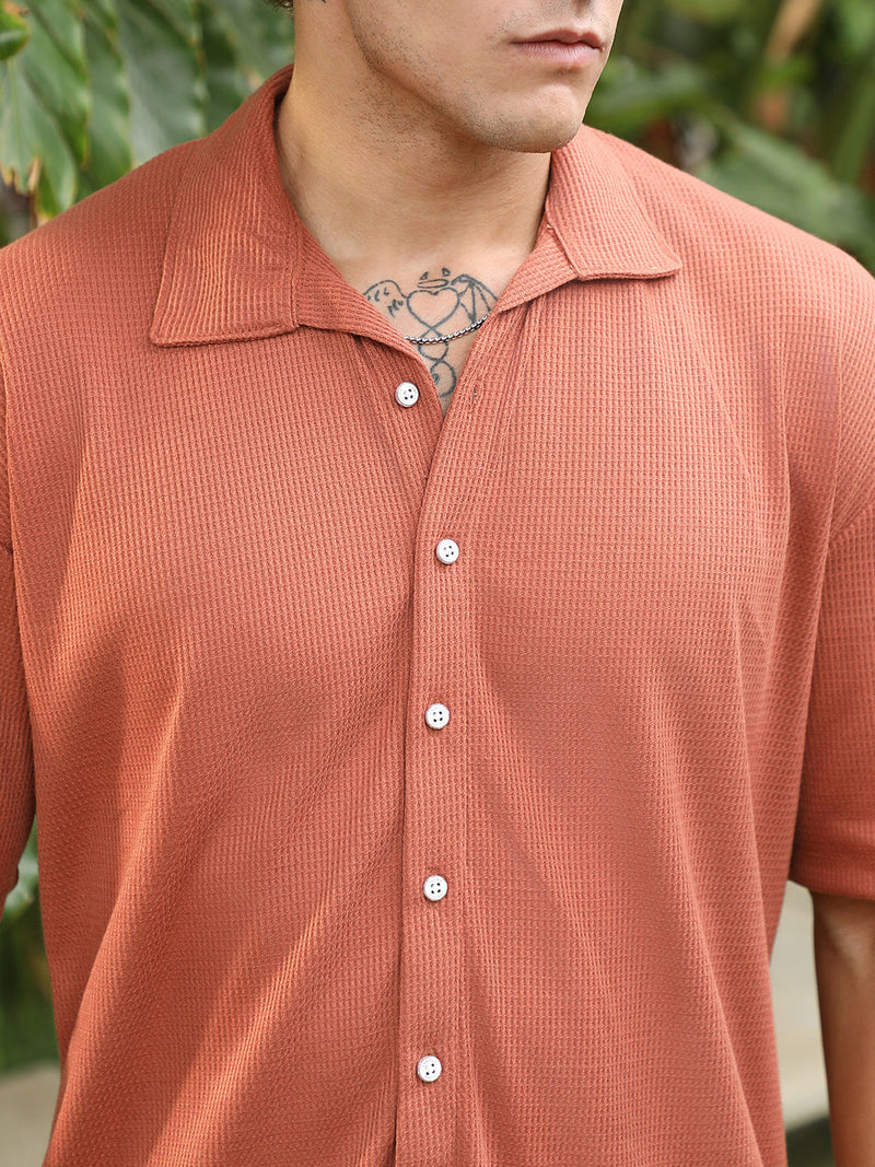 Waffle-Knit Shirt