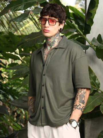 Waffle-Knit Shirt