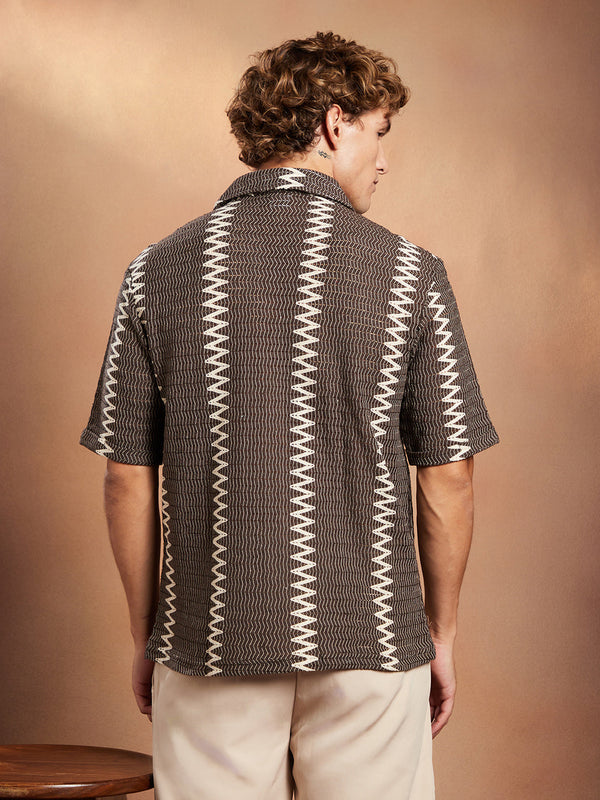 Ziggy-Weave Oversized Shirt