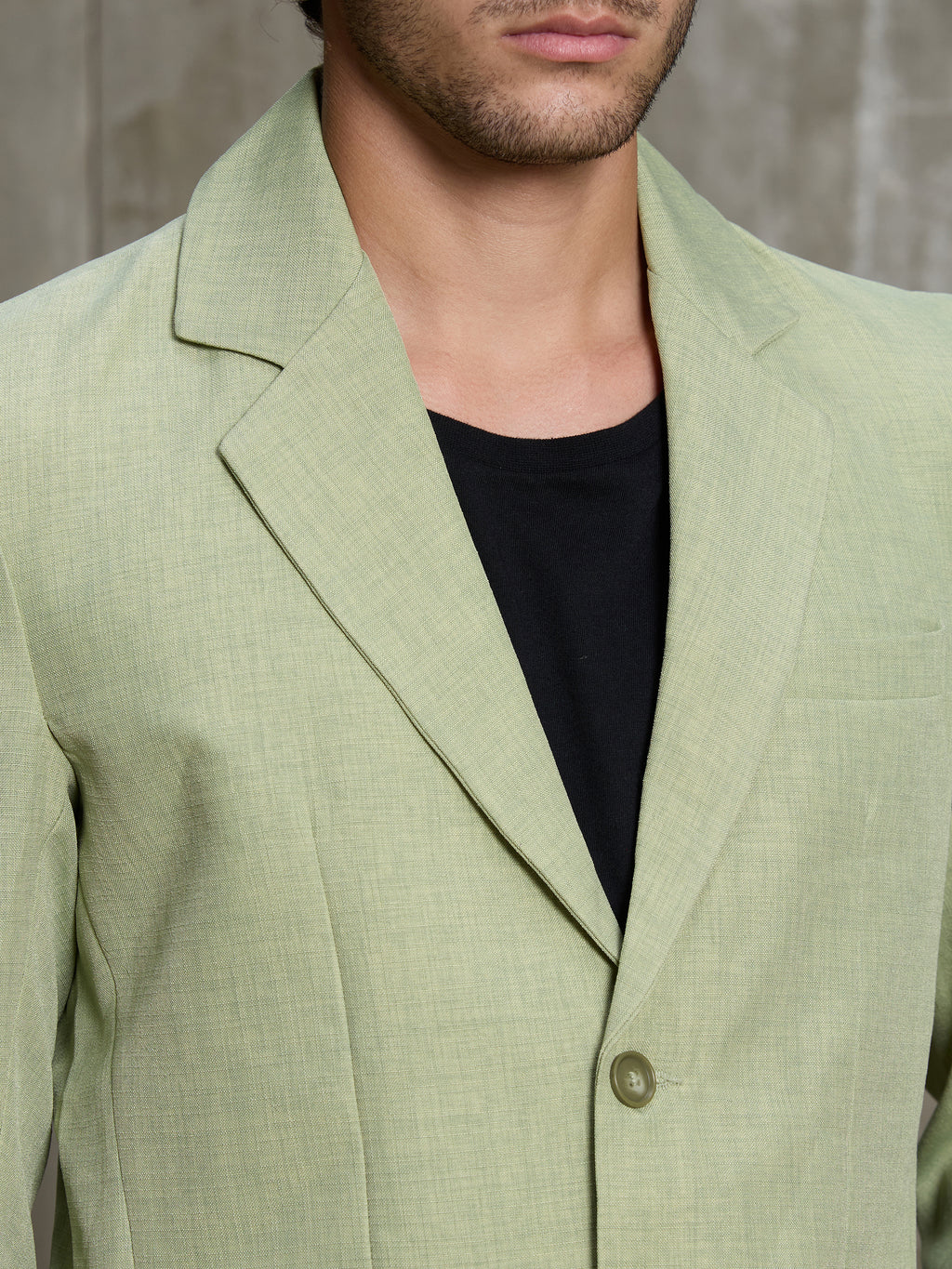 Cahoot Men's Mint Green Single-Breasted Blazer With Double Flap Pockets - view 7