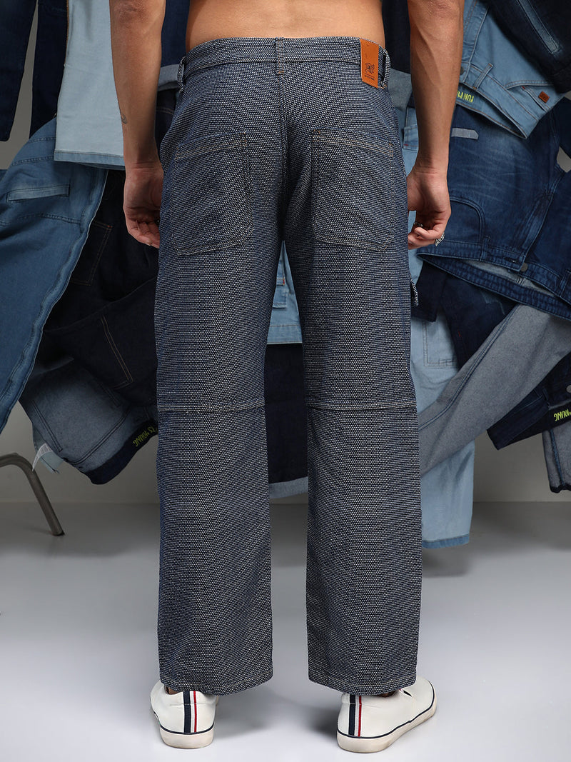 Panelled Straight-Fit Denim Jeans