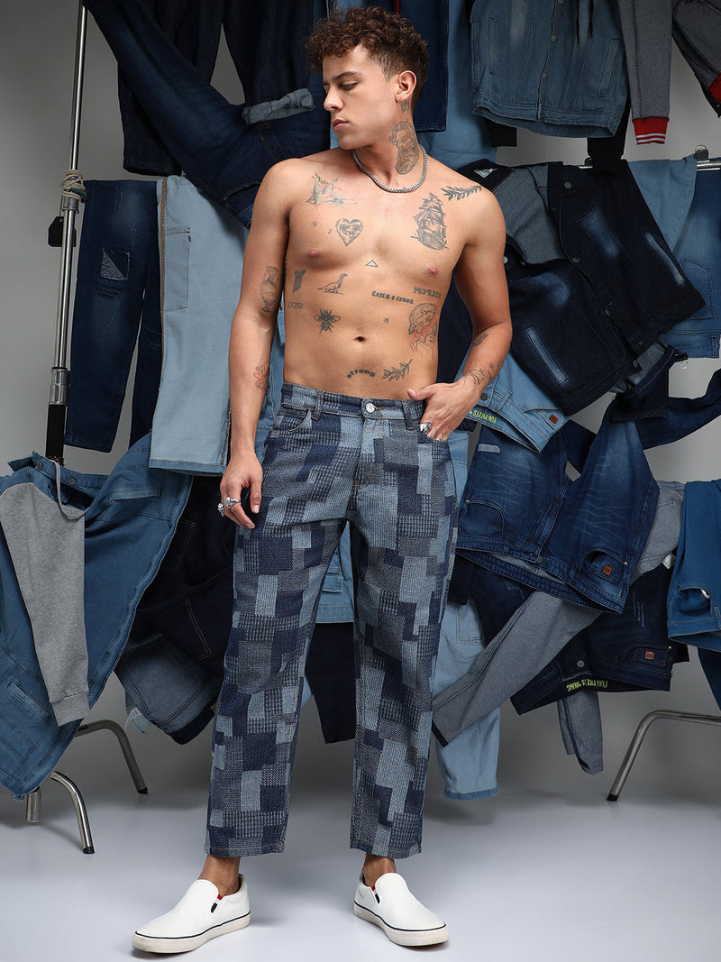 Blcoked Straight-Fit Denim Jeans