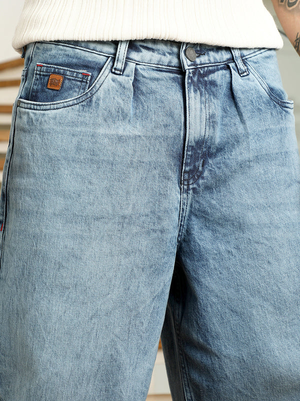 Relaxed Fit Blue Jeans