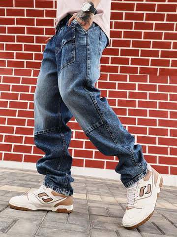 Modular-Utility Panelled Denim Jeans
