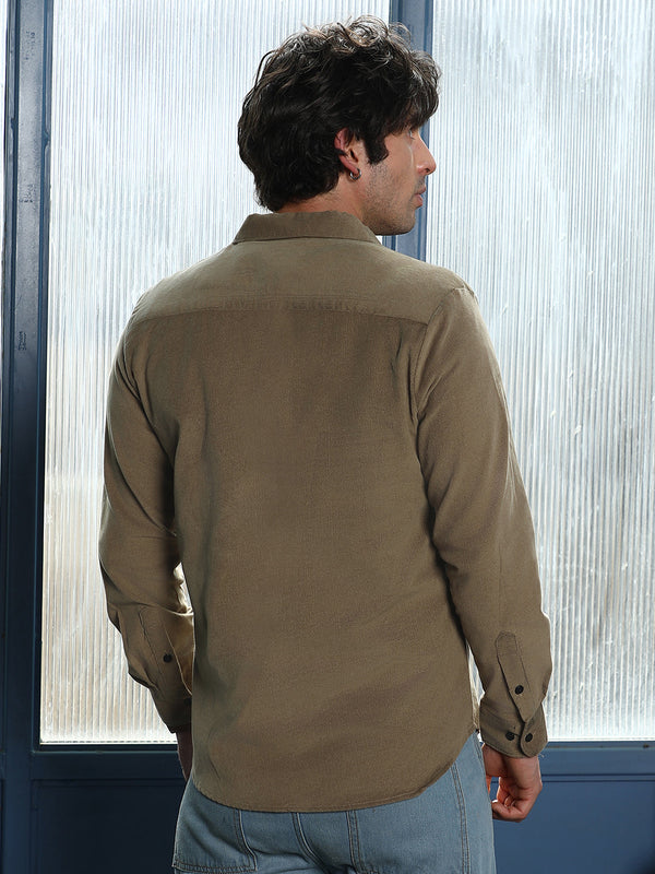 Solid-Brushed Utility Shirt