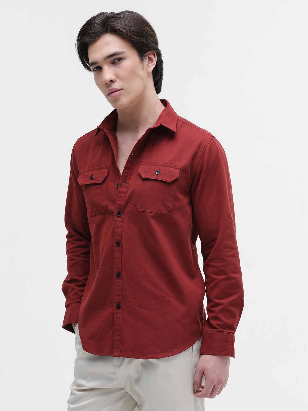 Plain Regular Fit Shirt