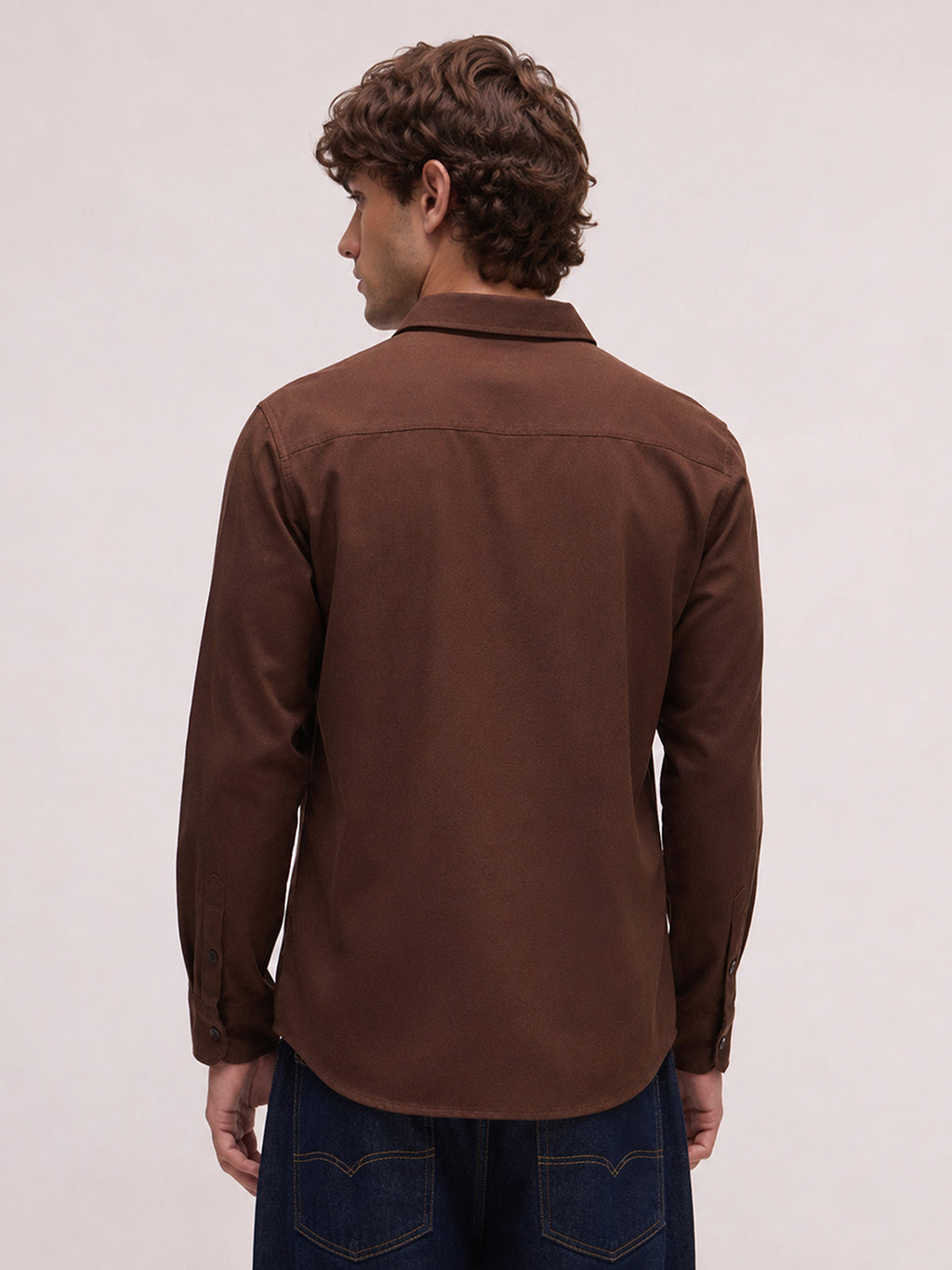 Men's Twill Solid Regular Fit Shirt