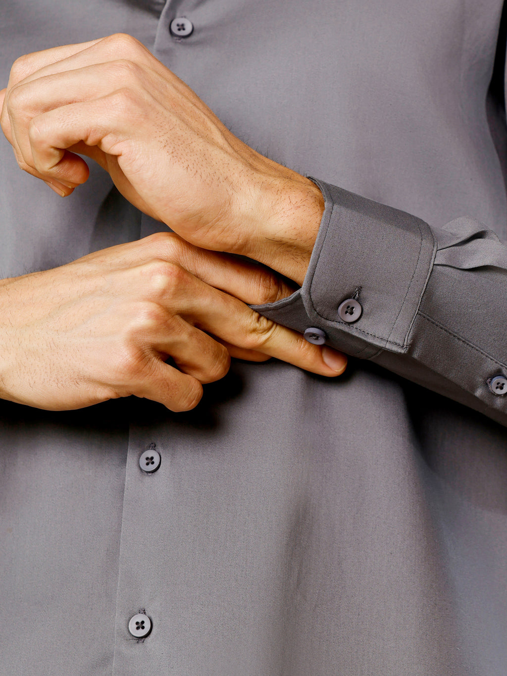 CAHOOT Men's Grey Solid Shirt - view 8